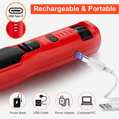 CATPICK 2-in-1 Cat Nail Clippers & Dog Nail Clippers Trimmers for Large Medium Small Dogs Cats Claw Trimmer Quick Sensor and Safety Guard USB Rechargeable with 2 LED Lights Dogs Nail Trimmer