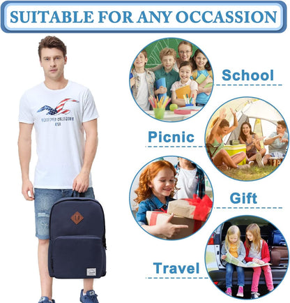 VASCHY Lightweight School Backpack for Women with Sleeve for 14" Laptop