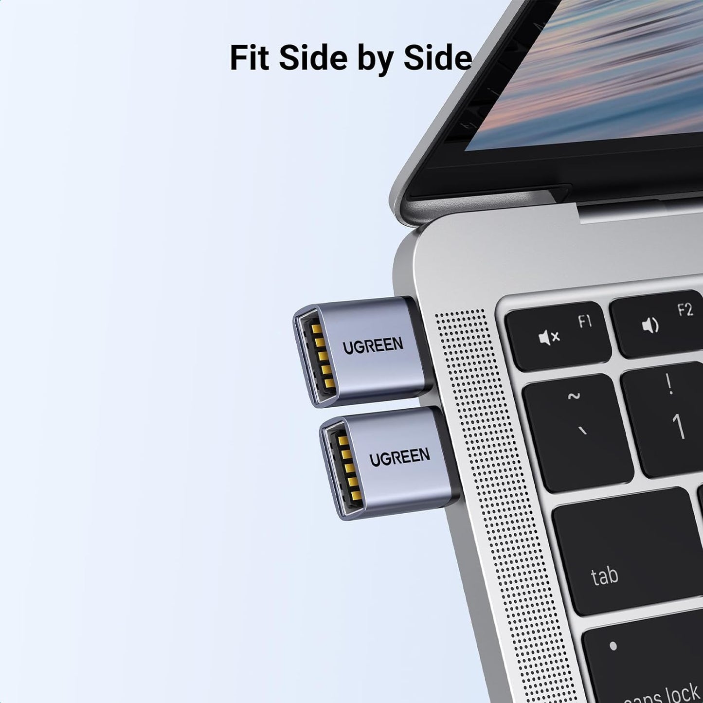 UGREEN USB C to USB Adapter 2 Pack, 3.2 Gen 2 10Gbps C Male to A Female Adapter Thunderbolt 4 3 OTG Compatible with iPhone 15, Galaxy S24, MacBook Pro Air, iPad Pro, Grey