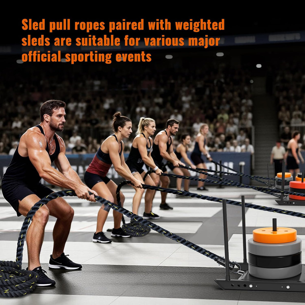 Weight Sled Rope Workout Sled Pulling Rope Sled Push Gym Equipment Rope for Weight Sleds for Training, Tire Pulling Workout Fitness Resistance, Football Exercise Equipment for Men & Women