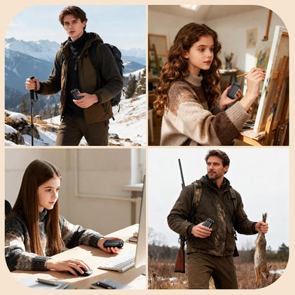 KQPZ Rechargeable Hand Warmers 3000mAh (2 Pack) – Electric Portable Hand Warmer with 4 Heat Levels & 3s Fast Heating, Magnetic 2-in-1 Pocket Heater, Reusable USB Hand Warmer for Outdoor, Camping, Golf, Hunting, Gifts – Black