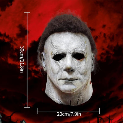 Halloween Mask for Adult With Classic Knife Scary Halloween Cosplay Costume Latex Mask Masquerade