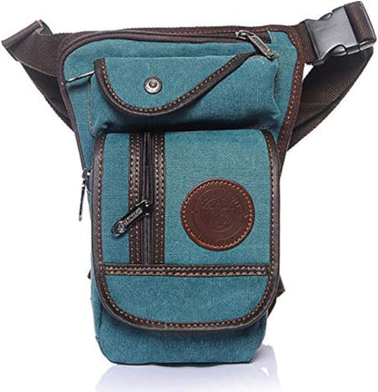 Motorcycle Drop Leg Bag Nylon Waist Pack for Men Women Travel Hiking Tactical Cycling Bike Ride Riding Crossbody Shoulder Fanny Pouch