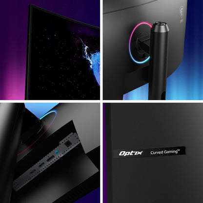 MSI Optix MAG342CQR 1500R Curvature 21:9 Aspect Ratio Narrow Bezel 1ms 3440x1440(UWQHD) 144Hz Refresh Rate Tilt/Swivel/Height/Pivot Adjustment 34" AMD Freesync Gaming Curved Monitor, Black, Pack of 1