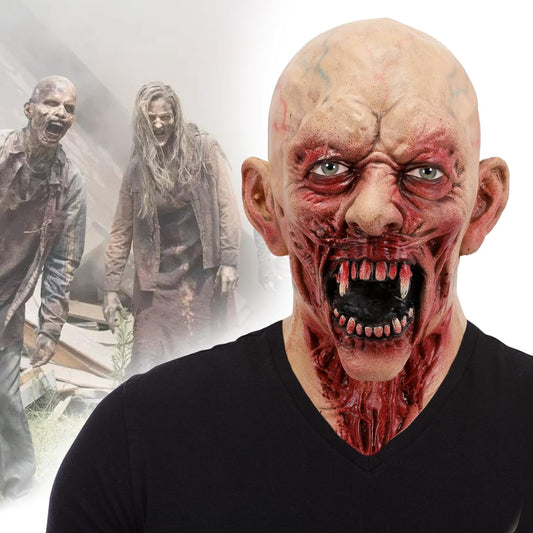 Scary Halloween Vampire Zombie Mask Bloody Biochemical Monster Mask Walking Dead Demon Headgear Cosplay Props