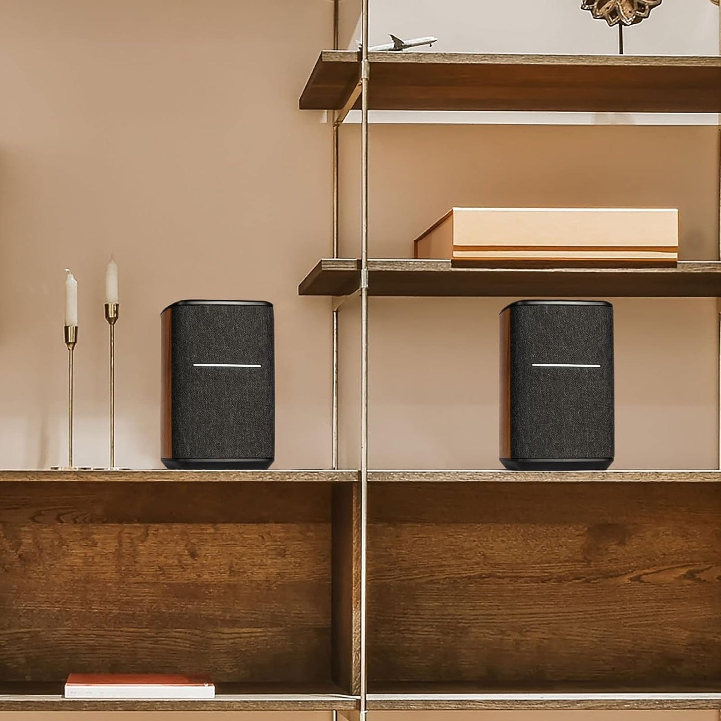 Edifier WiFi Smart Speaker Without Microphone, Works with Alexa, Supports AirPlay 2, Spotify , Tidal Connect, 40W RMS One-Piece Wi-Fi and Bluetooth Sound System, No Mic, MS50A