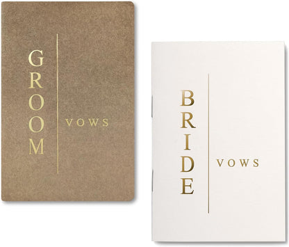 GroomBrideGifts Wedding Vow Book for His and Hers, Soft Touch, Perfectly Sized Bride and Groom Vow Books, Wedding Essentials, Wedding Registry Ideas, His and Hers Gifts