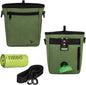VANNMESTER Dog Treat Pouch with Stronger Magnetic Closure Dog Treat Pouch 4 Cup Front Pocket fits All Phones Built-in Poop Bag Dispenser (Green)