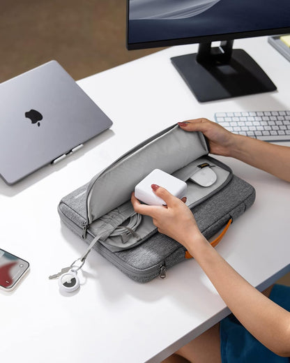 tomtoc 360 Protective Laptop Carrying Case for 16-inch New MacBook Pro M4/M3/M2/M1 Pro/Max 2024-2019, Water-Resistant Laptop Bag Sleeve with Accessory Pocket for The New Razer Blade 15