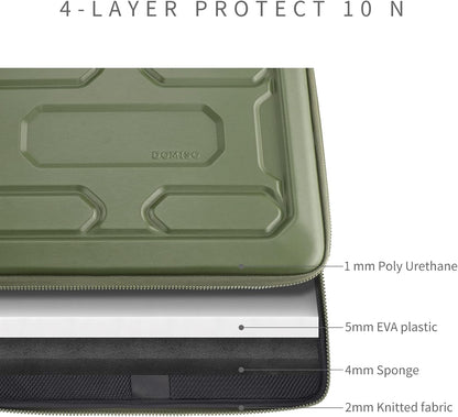 DOMISO 15.6 inch Laptop Sleeve with Handle Protective Shockproof Waterproof EVA Case for 15.6" Yoga 720 IdeaPad 310 320 ThinkPad T570/Legion 5 Gen 6/HP Envy 15/15.6" Notebooks, Dark Blue