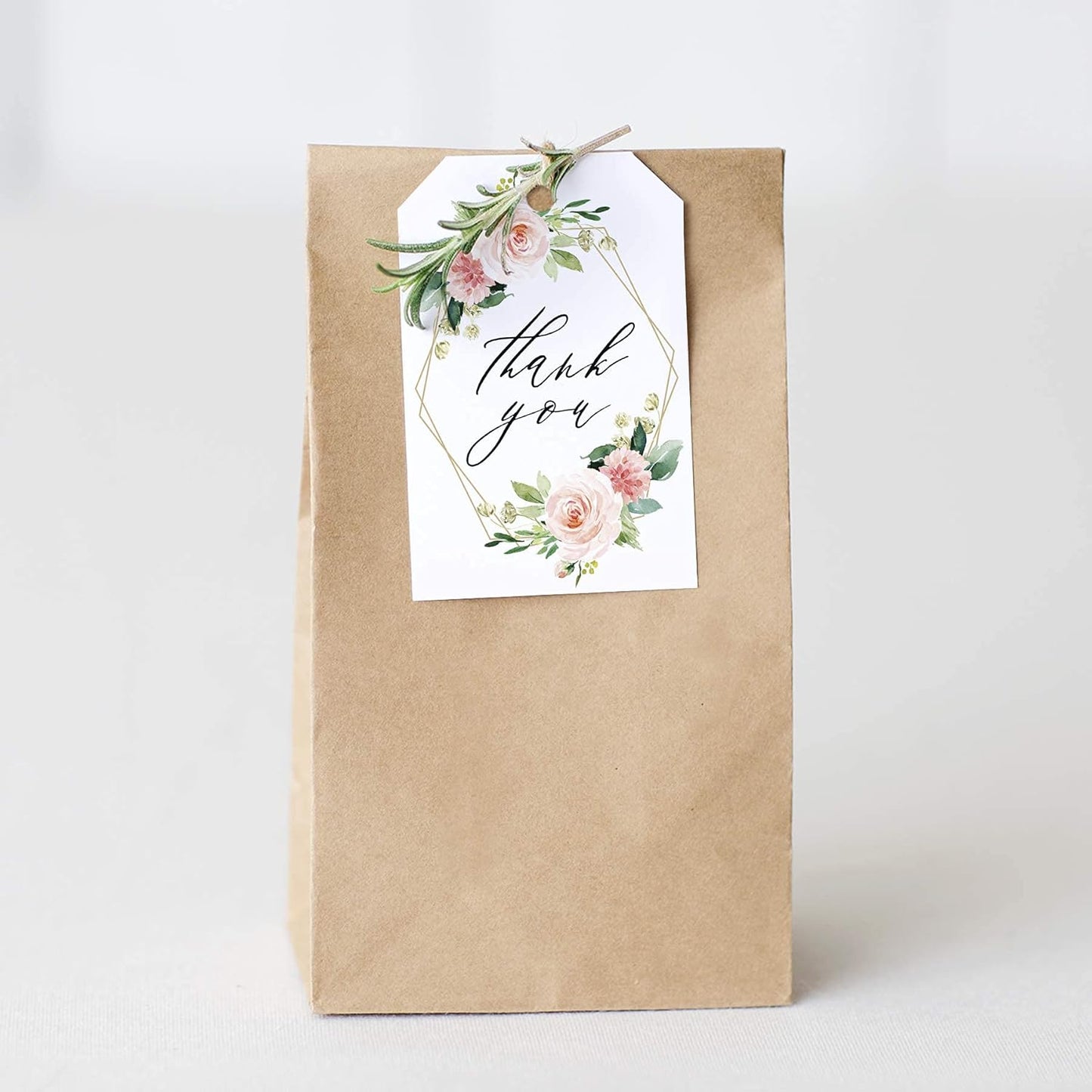 Bliss Collections Thank You Cards - Cards for Weddings, Receptions, Bridal Showers, Baby Showers, Graduations, Special (Rustic Greenery - 25 pieces)