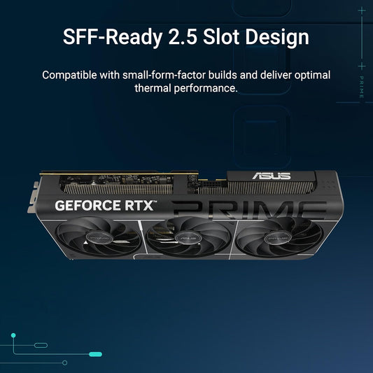 The SFF-Ready ASUS Prime GeForce RTX™ 5070 12GB GDDR7 Graphics Card (PCIe® 5.0, 12GB GDDR7, HDMI®/DP 2.1, 2.5-Slot, Axial-tech Fans, Dual BIOS)