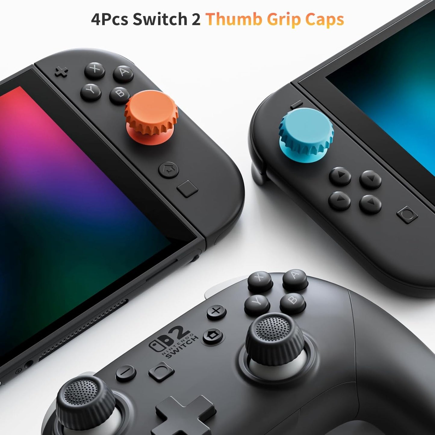 COOWPS Case for Nintendo Switch 2, Hard Shell Full Protection All-in-One Travel Case with 4pcs Thumb Grip Caps & 20 Game Card, Slots Soft Lining Carrying Case for Switch 2 Accessories Pro Controllers