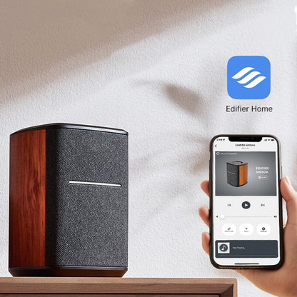 Edifier WiFi Smart Speaker Without Microphone, Works with Alexa, Supports AirPlay 2, Spotify , Tidal Connect, 40W RMS One-Piece Wi-Fi and Bluetooth Sound System, No Mic, MS50A