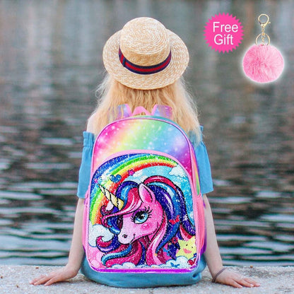3pcs Backpack for Boys and Girls, 16” Kids Kindergarten Bookbag with Lunch Box, Cute Elementary Backpacks for Boy Girl