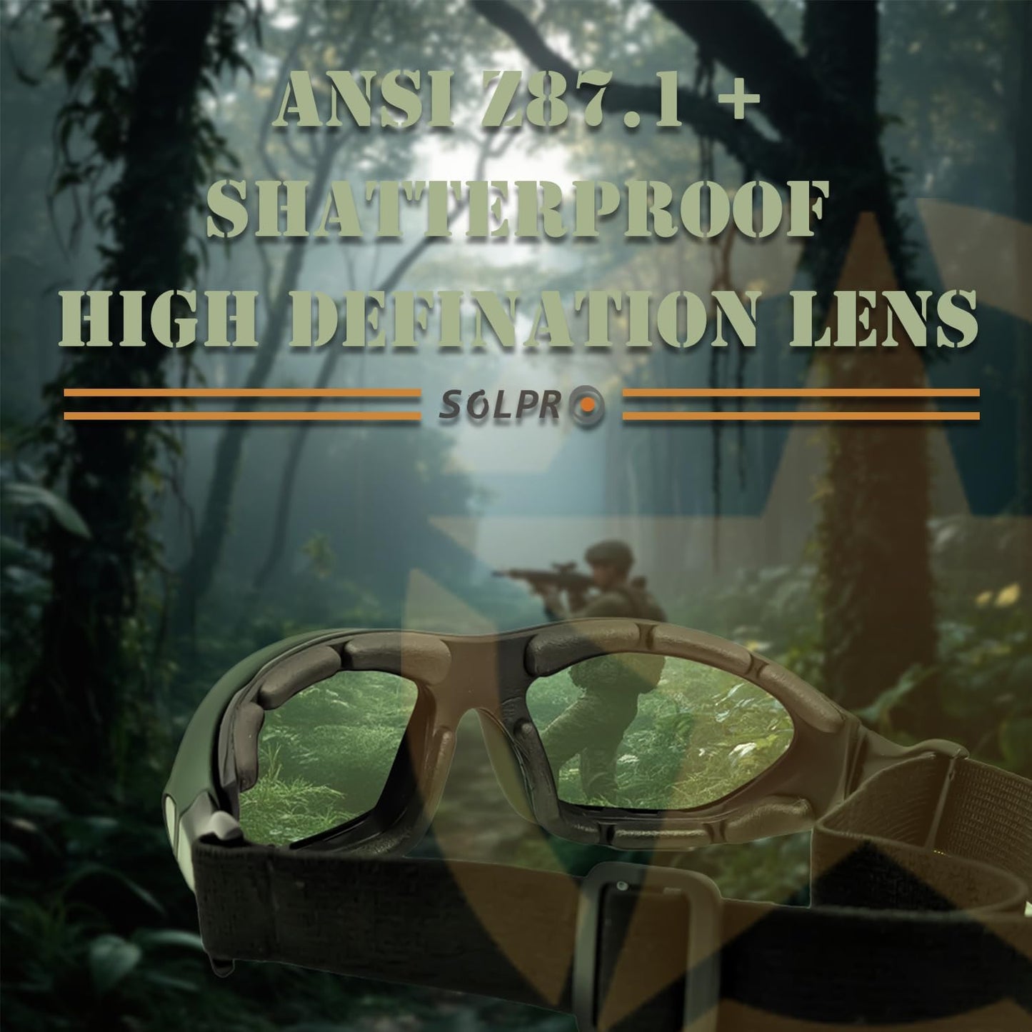 Powersports Glasses Safety Motorcycle Goggle, Anti-fog, Z87 Wrap around, Hunting, Riding, Mowing, Fit Men and Women