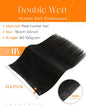 Sunny Hair PU Hole Weft Hair Extensions Black 24 Inch 100g for Daily Wear