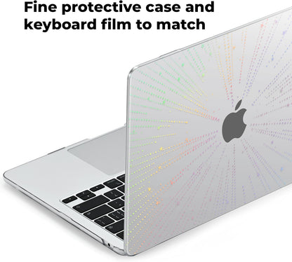 EooCoo Case Compatible with MacBook Air 13 inch M4 M3 M2 2025-2022 A3240 A3113 A2681, 13.6" Hard Case Cover & TPU Keyboard Skin & Screen Protector for Laptop Air 13.6 inch - Crystal Clear