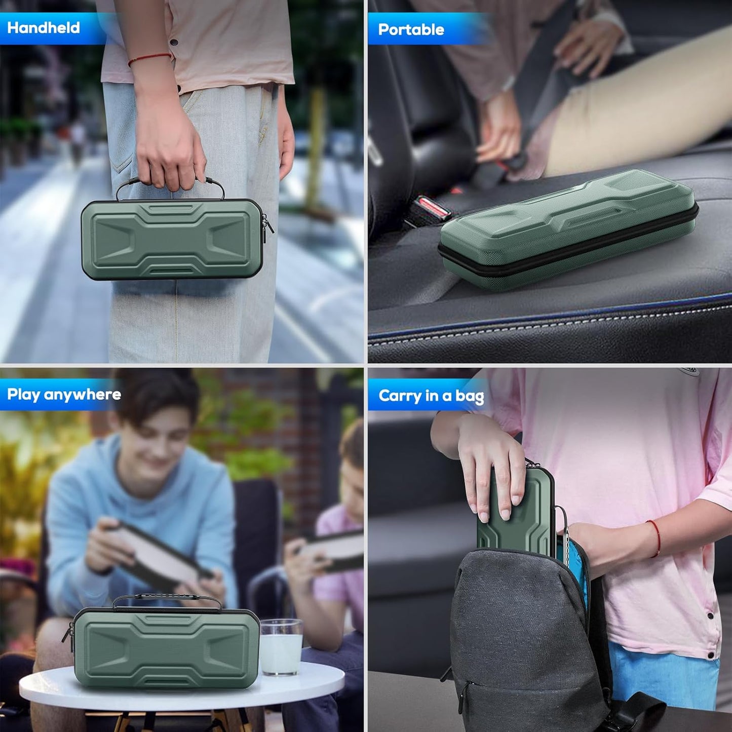 FYOUNG Carrying Case Accessories for PlayStation Portal, Full Protection Bundle with Tempered Glass Screen Protector, Protective Cover, Hard Shell Portable Travel Bag for PS5 Portal Remote Player