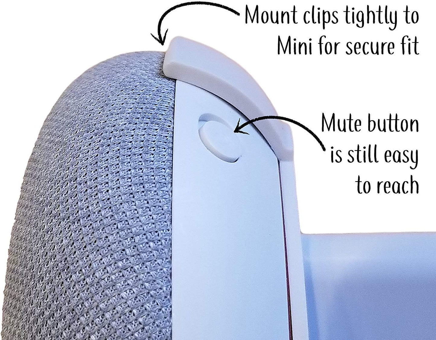 The Nest Mini Backpack 2nd Gen 2019: The Simplest and Cleanest Outlet Wall Mount Hanger Stand for NEW Google Nest Mini - No Cord Wrapping Required - Designed in USA (White)