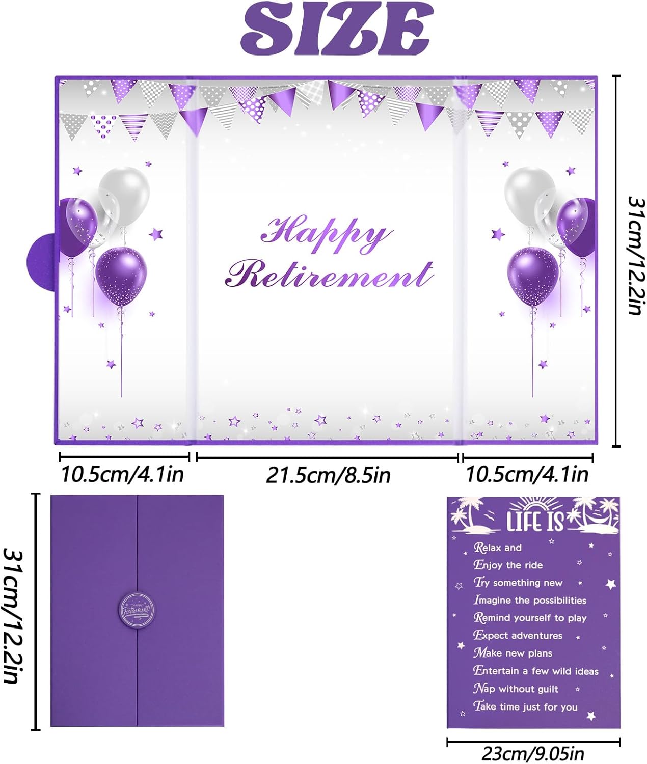 Roetyce Retirement Party Decorations, Funny Retirement Guest Book Alternative, Hapyy Retirement Decorations, Best Retirement Gifts for Women Men, Retirement Signature Board Book, Jumbo Retirement Card