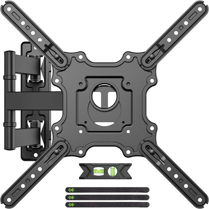USX MOUNT Full Motion TV Wall Mount for 26-60 Inch TVs up to 77Lbs, Wall Mount TV Bracket, Single Stud Articulating TV Mount, Smooth Swivel Extension, Max VESA 400x400 mm, XMM915