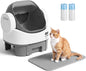 VICTONE Open-Top Self-Cleaning Cat Litter Box Plug & Play Multi-Cat, Grey