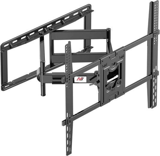 NB North Bayou Heavy Duty TV Wall Mount Double Arms Articulating Swivel TV Bracket for Most 75”-110 inch LED LCD OLED TVs VESA Compatible Hold up to 200 lbs Wall Bracket SP5