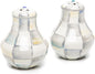 MACKENZIE-CHILDS Enamel Salt and Pepper Shakers, Farmhouse Kitchen Decor and Accessories, Small, Grey-and-White Sterling Check