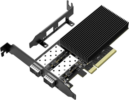 10G PCI-E Network Card with 10Gbps Dual RJ45 Ports, Intel X540-T2 Conrtoller, VIMIN 10Gb Ethernet Adapter Card Compatible with PCI Express X8, X16, Support Windows/Windows Server/Linux/VMware