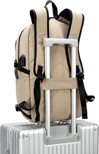 Tzowla Laptop Travel Slim School Backpack Water Resistant Anti-Theft Bag with USB Charging Port and Lock 15.6 Inch Computer Business Backpacks for Men Women College Student Gift,Bookbag Casual Daypack