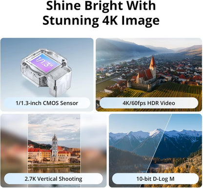 DJI Flip (RC-N3), Drone with 4K UHD Camera for Adults, Under 249 g, 3-Axis Gimbal Stabilization, 44000ft/13km Video Transmission, Palm Takeoff, Auto Return, 31-Min Flight Time, Intelligent Flight