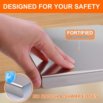Stainless Steel Cutting Board with 2 Pack Non-Slip Mats, Yoposeo Heavy Duty Baking Cutting Chopping Boards for Kitchen, Meat, Fruits, Vegetables, Bread and Baking (23.6" X 15.7"/ 60 X 40cm)