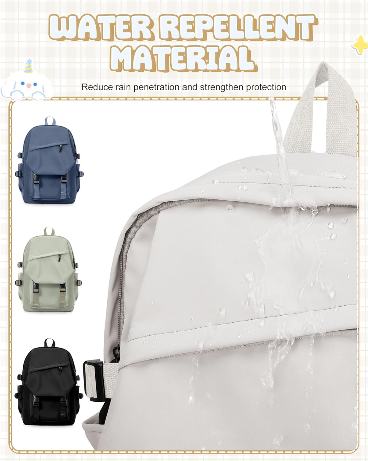 School Backpack for Women Men College High School Bags for Boys Girls Casual Daypack Laptop Backpack Waterproof Black Bookbag Travel Rucksack