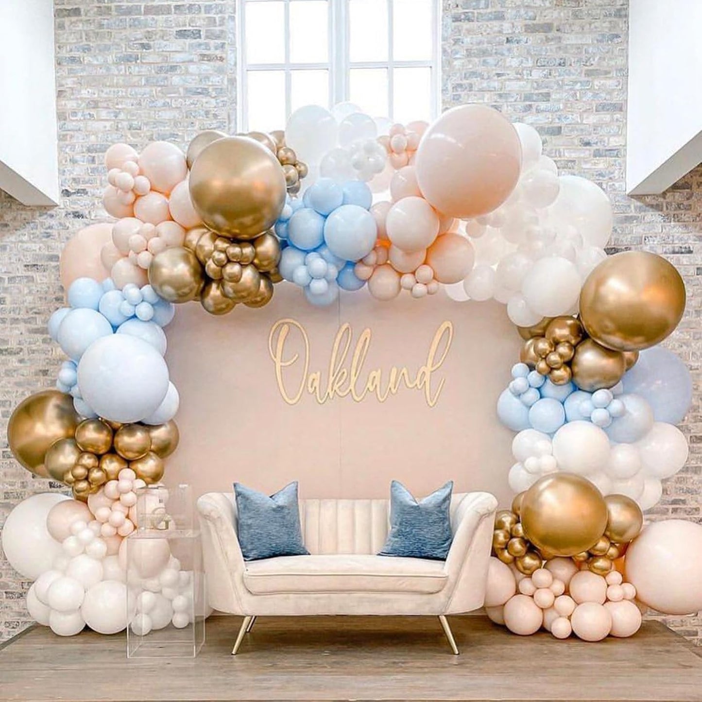 Gold Metallic Chrome Latex Balloon Arch Kit, 102PCS 18In 12In 10In 5In Arch Garland For Festival Picnic, Engagement, Wedding, Birthday Party, Gold Theme Anniversary Decoration With 33FT Ribbon