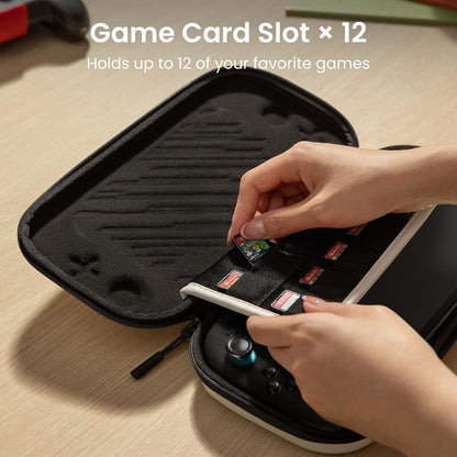tomtoc Slim Carrying Case for Nintendo Switch 2 Model 2025, Odorless Felt Protective Hard Shell with 12 Game Card Slots, Portable Travel Storage Case with Original Patent and Military Grade Protection