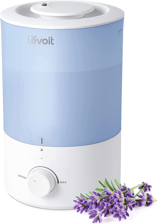 3L Cool Mist Humidifier for Bedroom and Large Room Top Fill Quiet Ultrasonic Humidifier with 360 Degree Nozzle for Nursery Home and Plants - PuriLite