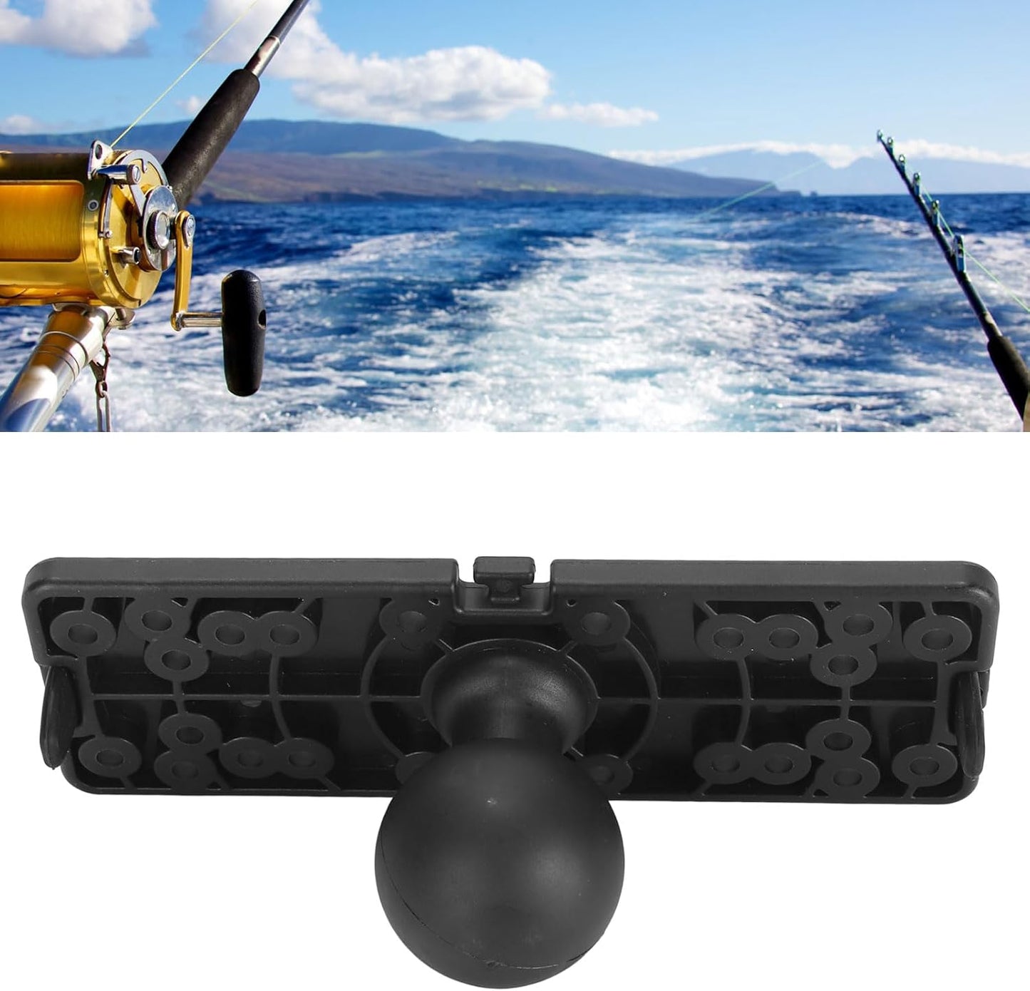 Universal Fish Finder Mount Plate for Garmin,- Durable Nylon and Silicone - High Stability - Compatible with GPSMAP, Striker Plus, ECHOMAP, HDS Carbon, Hook Reveal,