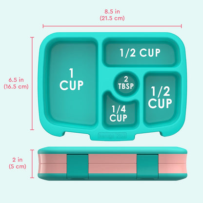 Bentgo Kids Prints (Unicorn) - Leak-Proof, 5-Compartment Bento-Style Kids Lunch Box - Ideal Portion Sizes for Ages 3 to 7 - BPA-Free and Food-Safe Materials