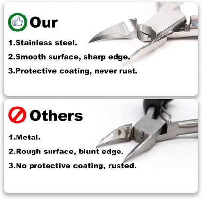 Podiatrist Toenail Clippers for Thick Nails, Moosec Pedicure Clippers Toenail Cutters, Professional Thick & Ingrown Toe Nail Clippers for Men, Women, Seniors