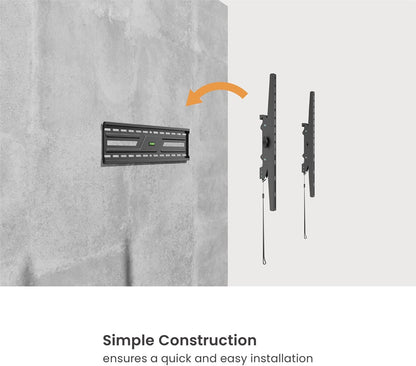 GPlus+ TV Wall Mount Premium Quality for Most 32-75" TVs, Tilting TV Mount Low Profile up to VESA 400x400mm and 165LBS/75Kg Loading, Easy for TV Centering and Space Saving KL38-44T