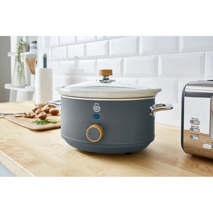 Swan Swan Nordic 3.5L Slow Cooker - Grey - PuriLite
