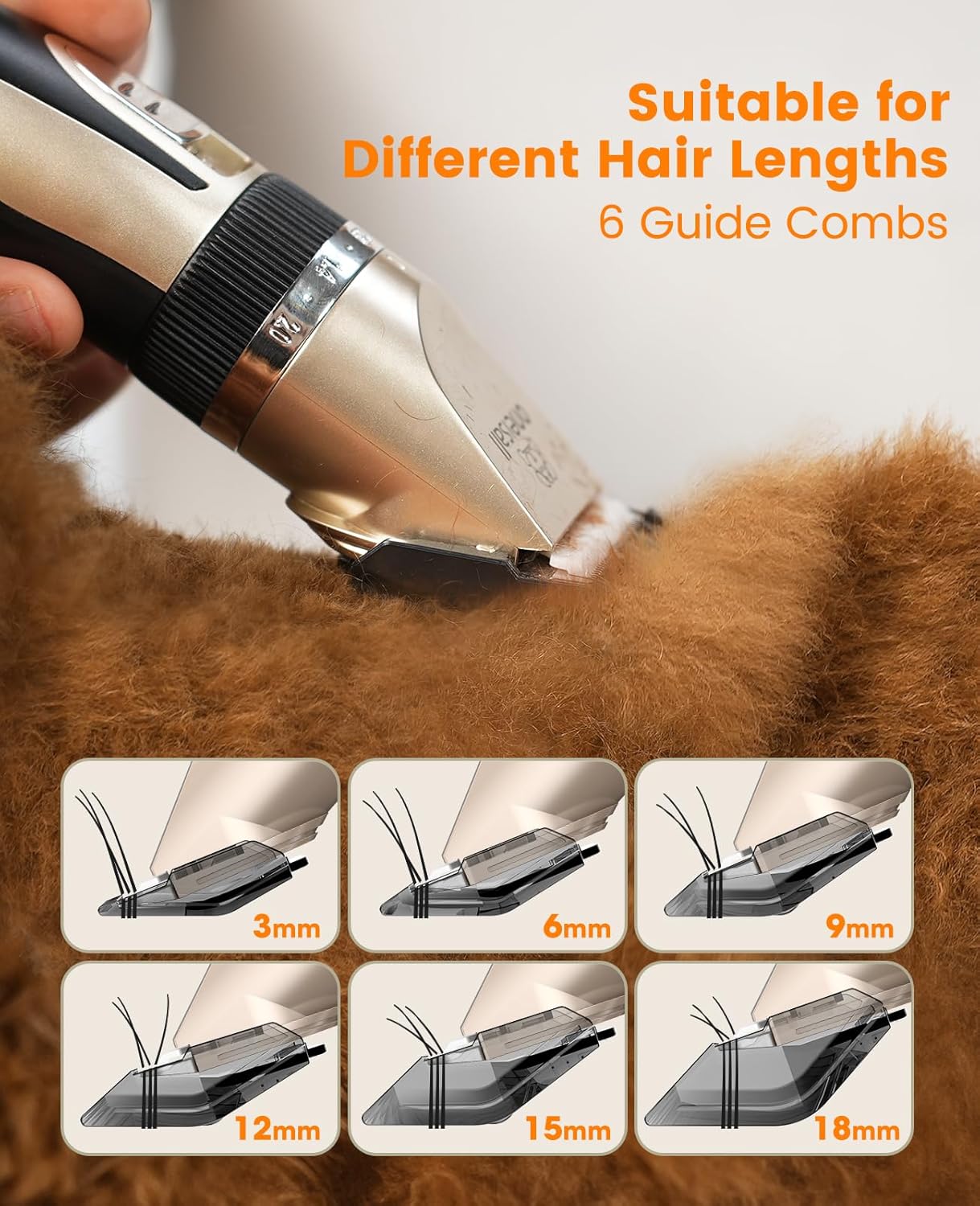 oneisall Dog Clippers and Dog Paw Trimmer Kit 2 in 1 Low Noise Cordless Dog Clippers for Grooming Pet Hair Trimmers for Small and Large Dogs Cats Animals