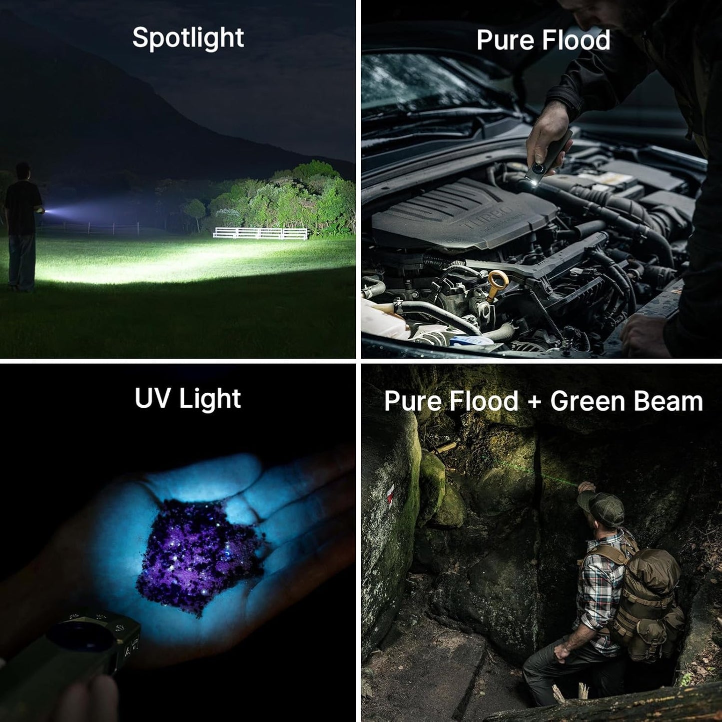 OLIGHT ArkPro Ultra 1700 Lumen 4-in-1 EDC Flashlight – Spotlight, Floodlight, UV & Green Laser, USB-C/Magnetic Charging, Tactical Flat Flashlight (Olive Green) - PuriLite