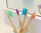 KIDS Bamboo Toothbrush, 4 Pack, Fun Animals, Eco Friendly & Natural, BPA Free, Wooden Toothbrushes, Zero Waste Products, Organic, Vegan, Tooth Brush, Non Plastic, Environmental