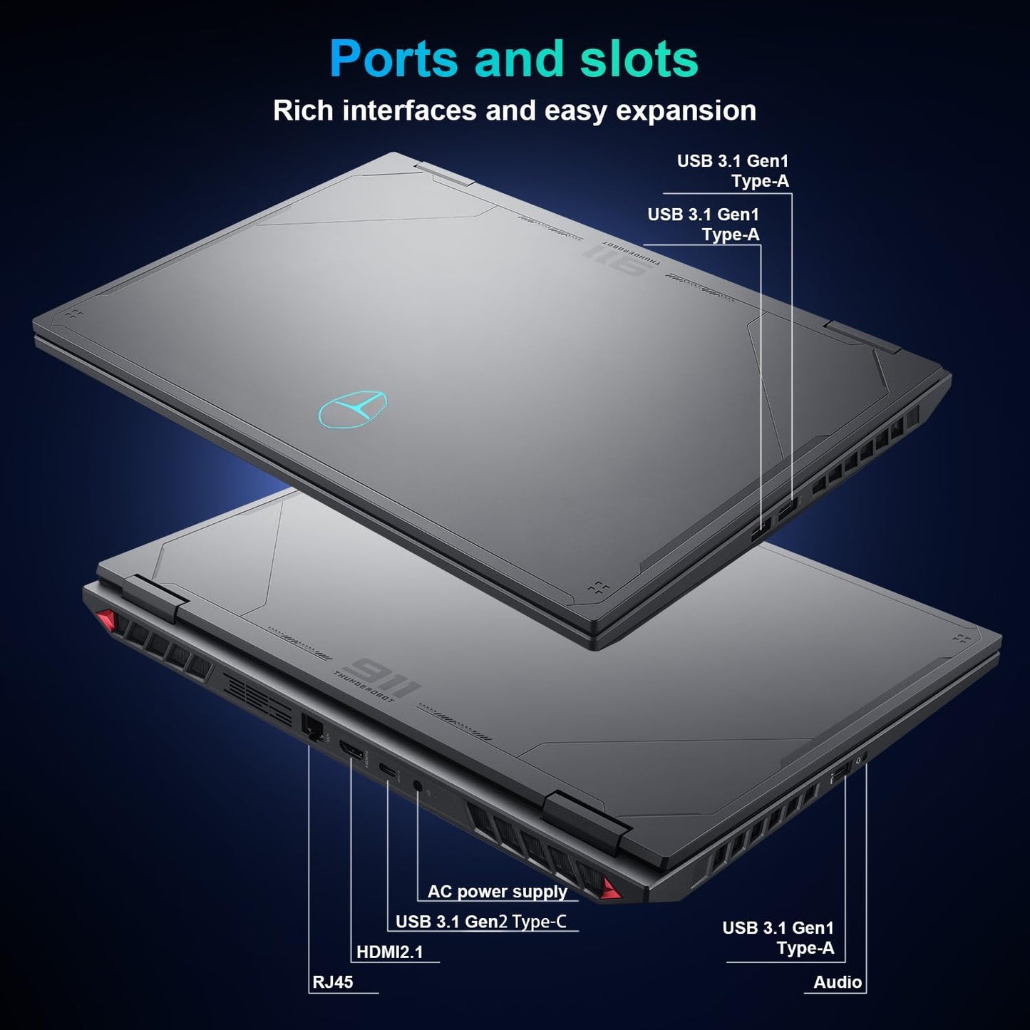 Thunderobot Radiant 16 4060 Gaming Laptop, 16" 2.5K QHD+ 240Hz Display, Intel Core i7-14650HX, GeForce RTX 4060, 32GB DDR5 RAM, 1TB PCIe SSD, RGB Backlit Keyboard, Wi-Fi 6, Windows 11 Home, Gray