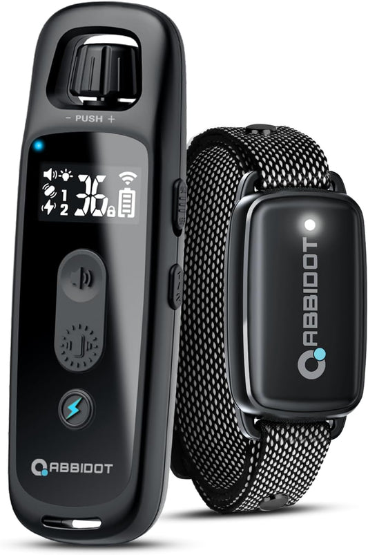 ABBIDOT 3300 Ft Dog Training Collar with Remote - [New Version] Shock Collar, 5 Training Modes, 88 Levels e Collar, Waterproof Training Collar for Small Medium Large Dogs(15~120 lbs)
