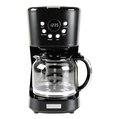 Haden Heritage 12-Cup Programmable Coffee Maker -Black and Chrome