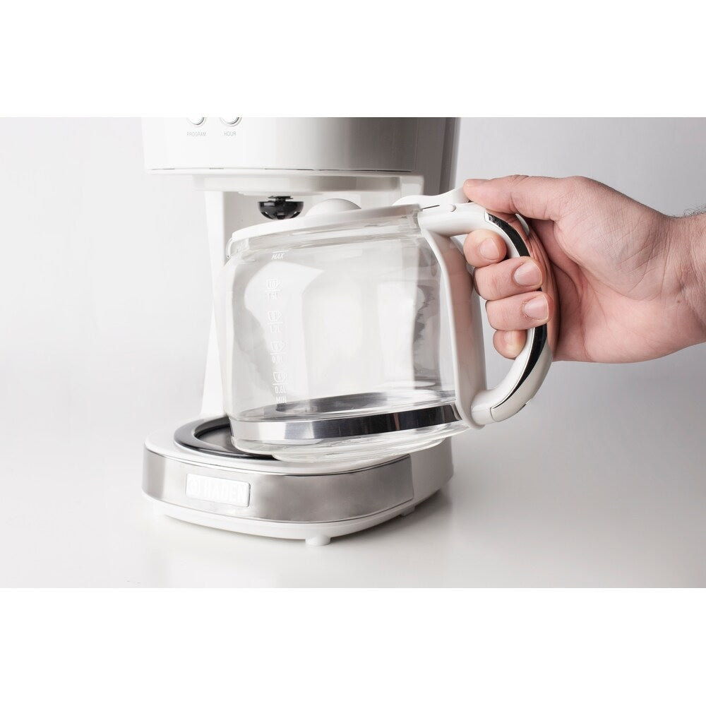 Haden Heritage 12-Cup Programmable Coffee Maker -Ivory White