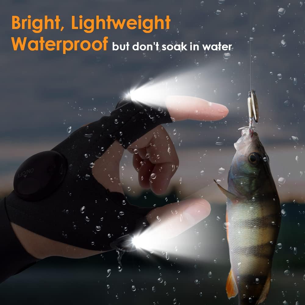 LED Flashlight Gloves – Hands-Free Light Gloves for Repair, Fishing & Camping - PuriLite